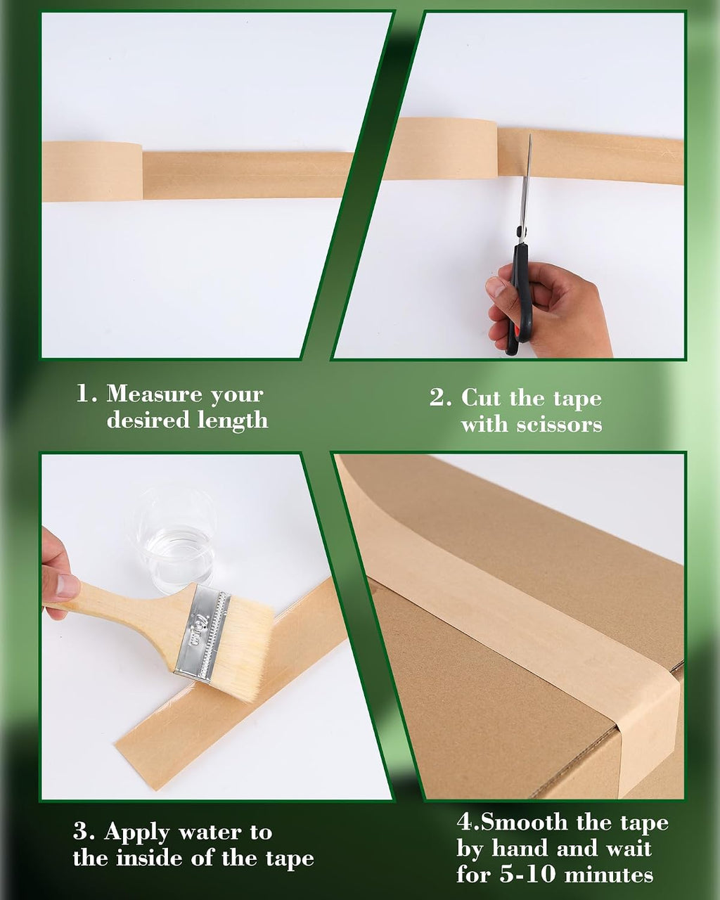 2-Pack Water Activated Kraft Paper Tape