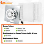 763RL B Unit 50CFM Fan, S0503B000 Fan Motor Assembly & 85315000 Ventilation Fan Grille Lens for Broan Nutone 763RL, 763RLN B Unit Bathroom Exhaust Fan Cover Replacement Parts, 2.0 Sones, Quieter Motor