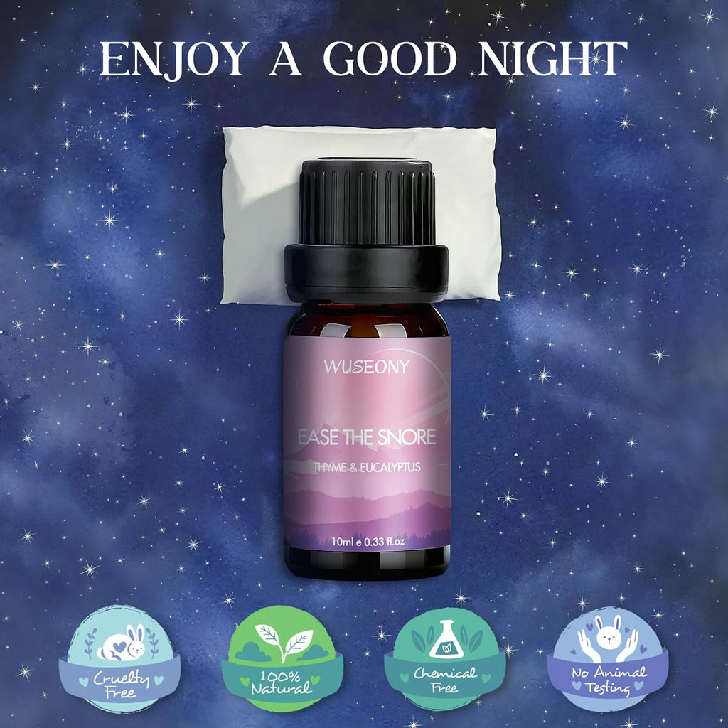 Sleep Essential Oils Set for Diffusers for Home, Set of 6 Essential Oil Blend Aromatherapy - Eucalyptus, Jasmine