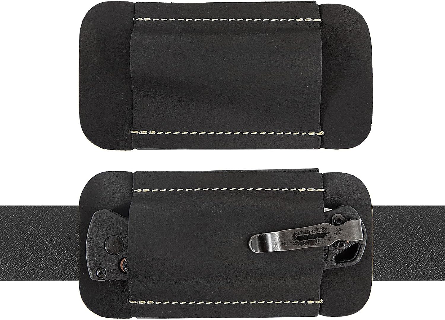 Knife Sheath,Leather Knife Sheath for Belt,Horizontal Carry Pocket Knife Holder,EDC Belt Organizer,Handmade Compact