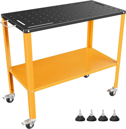 1200LBS Welding Table, 36"x18" Portable Welding Table, for Garage & Workshop