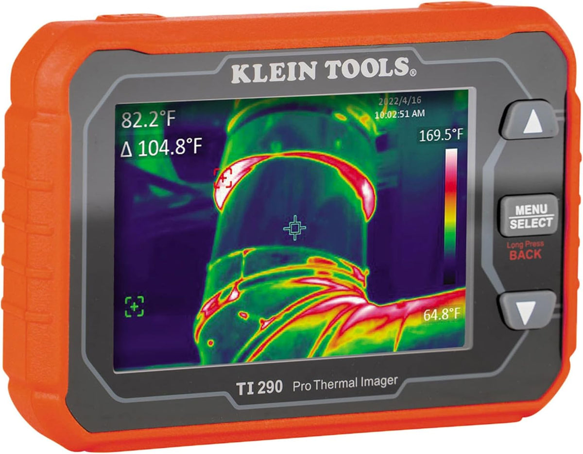 Klein Tools TI290 Rechargeable PRO Thermal Imaging Camera, Over 76,800 Pixels, Wi-Fi Data Transfer, 3 Palettes, High/Low Temperature Points