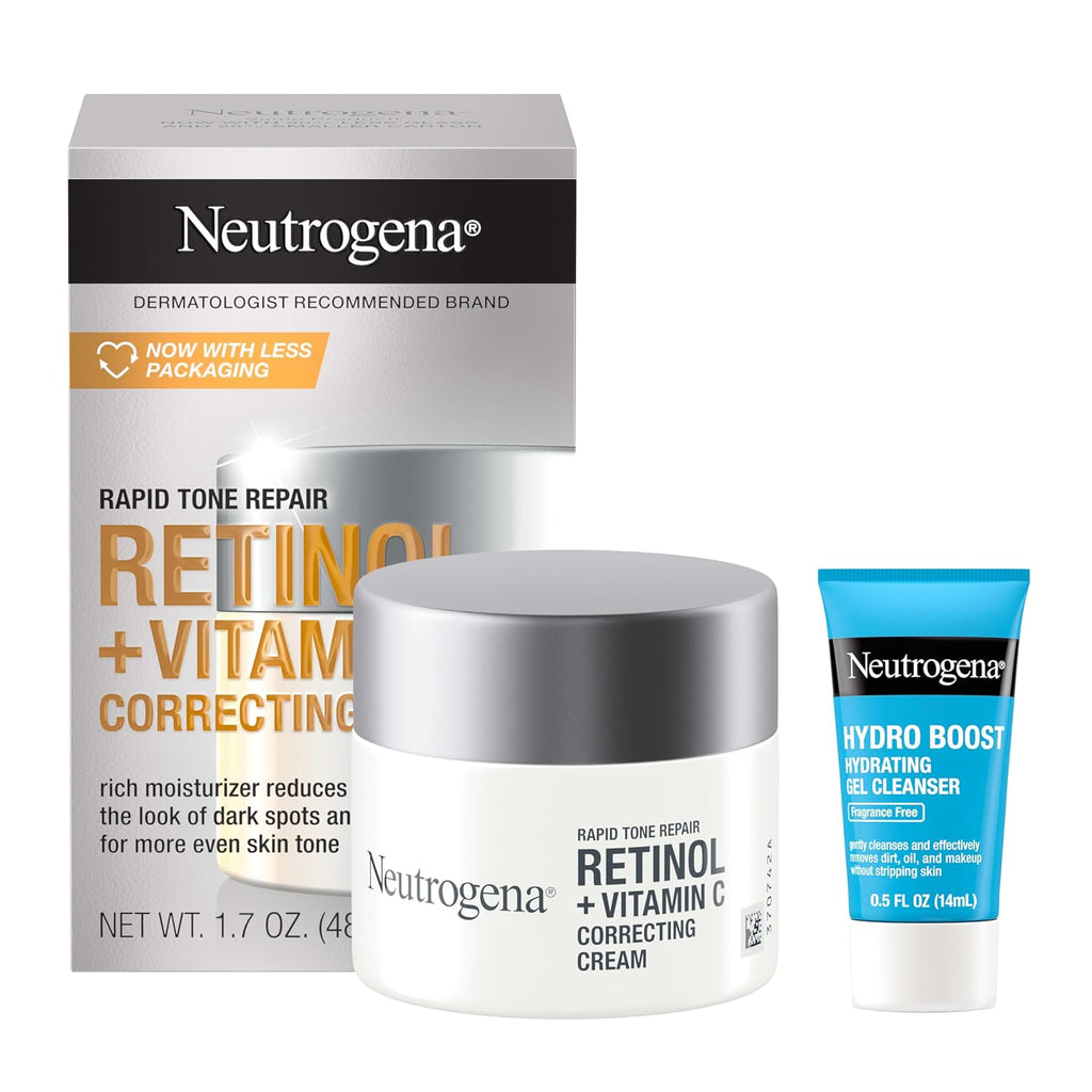 Rapid Tone Repair Face Moisturizer + Trial Cleanser | Retinol + Vitamin C, Dark Spot Corrector, Anti-Aging Face