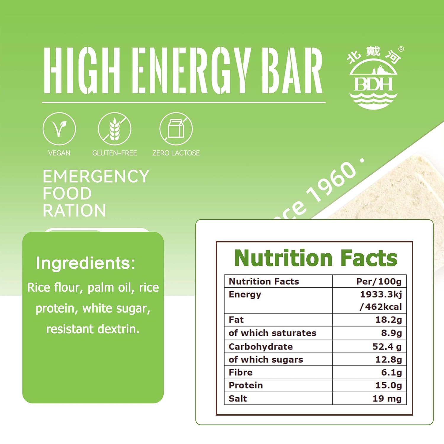 Emergency Food Ration Bars, 1016 Calorie Survival food, 20 Hours Package | Gluten Free Emergency Food Supply, Mre