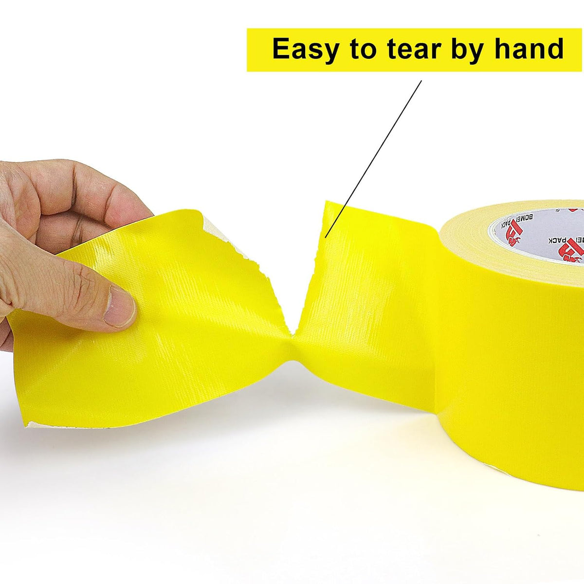 Duct Tape Yellow Heavy Duty,9 Mil Thickness,Strong Industrial Strength,Flexible,No Residue,Waterproof and Tear by
