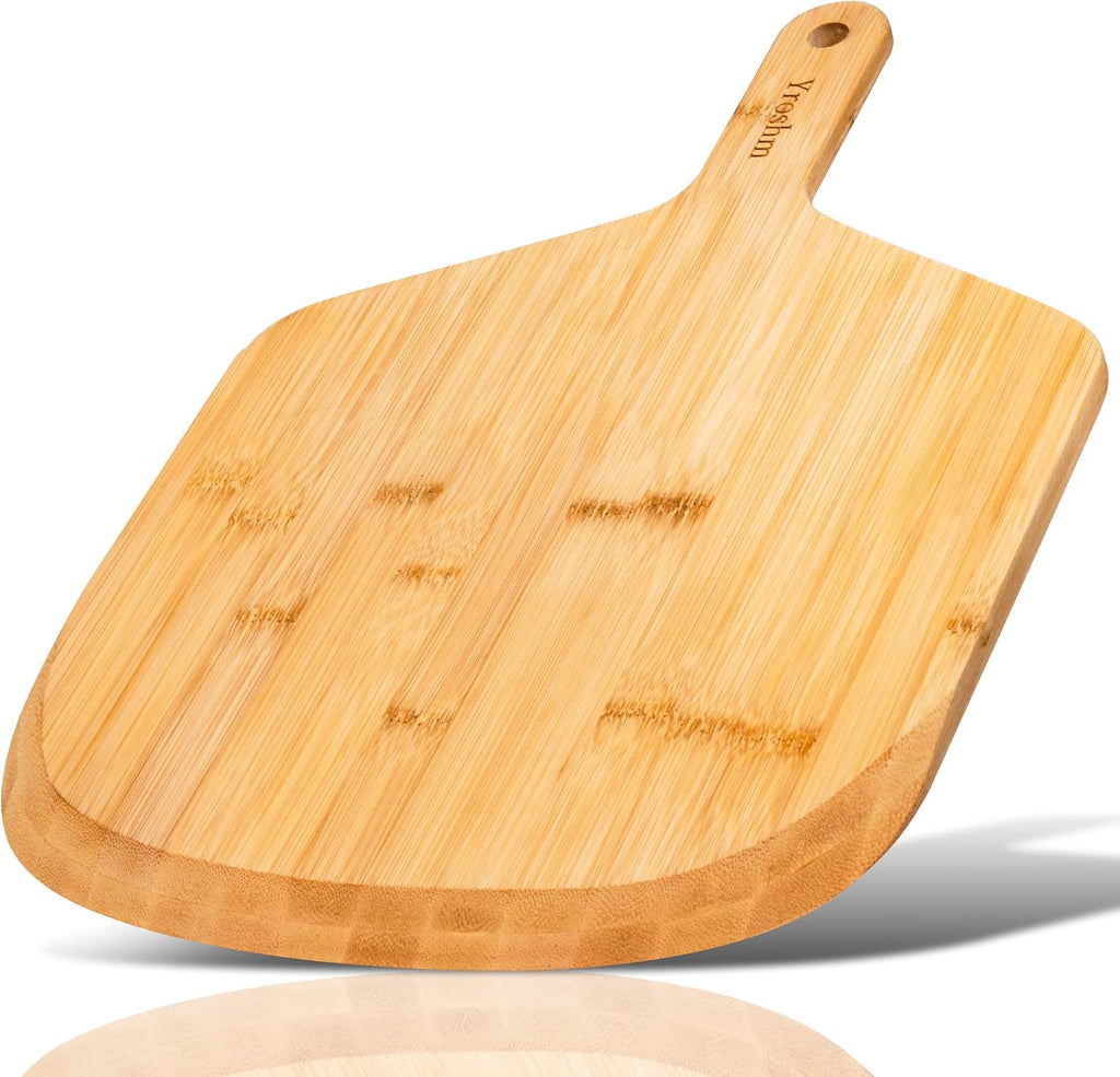 12 Inch Bamboo Pizza Peel Premium Wooden Pizza Board Paddle