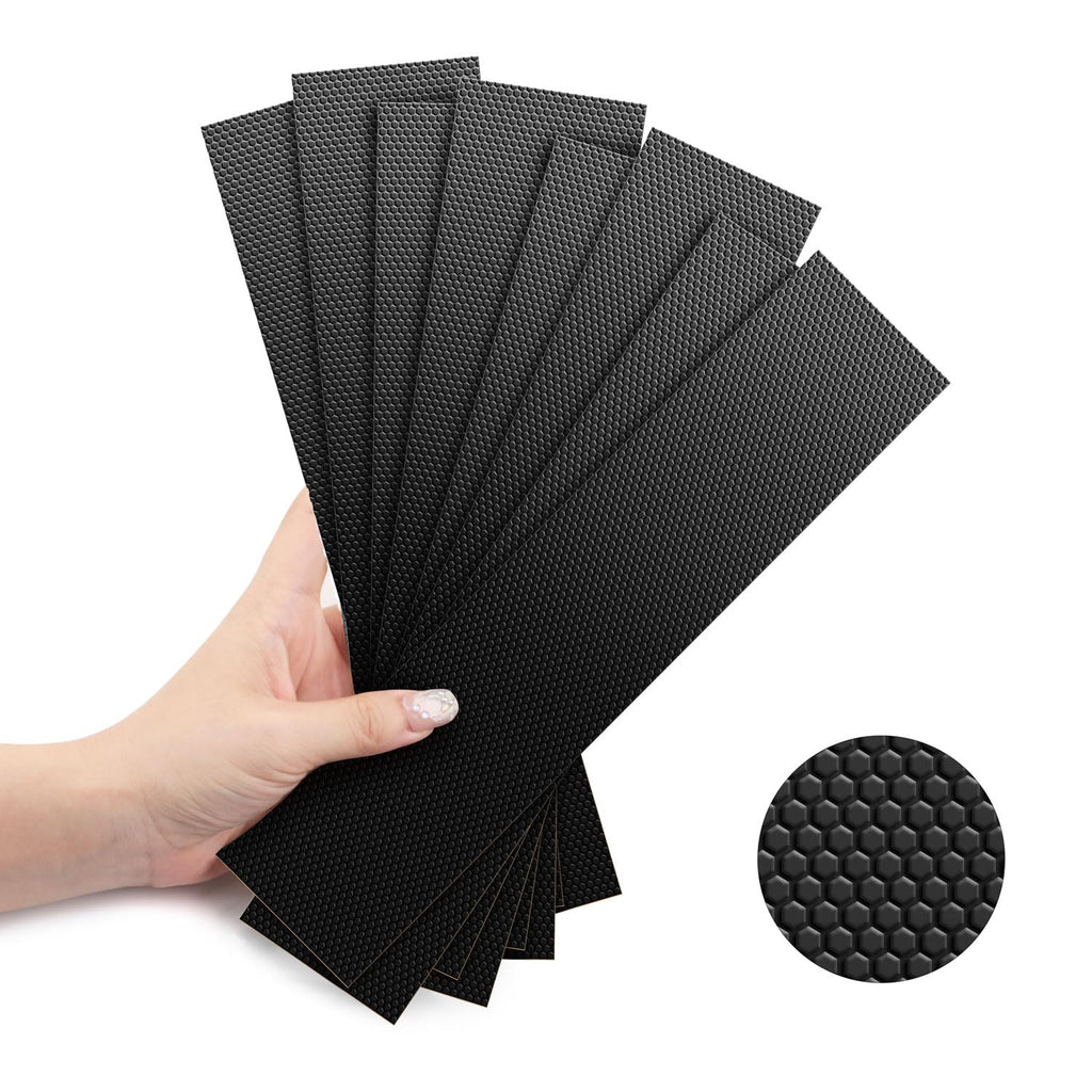 Rubber Grip Tape Strips, 10" x 2" Ultra-Thin Strong Adhesive Non-Slip