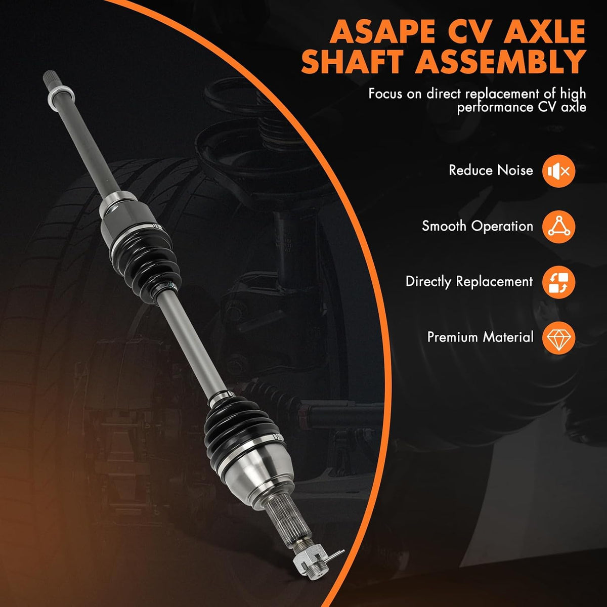 Front Right CV Axle Assembly 2013-2018 for Nissan for ALTIMA Sedan 2.5L