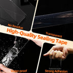 Window Weather Sealing Tape 2" x 66 FT, 20 Mil Thick Clear Duct Tape