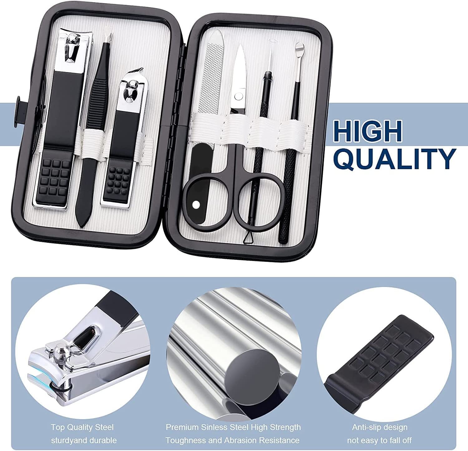 Nail Clippers Set Professional Manicure Set Grooming Kits Stainless Steel Travel Manicure Pedicure Kit Nail Care