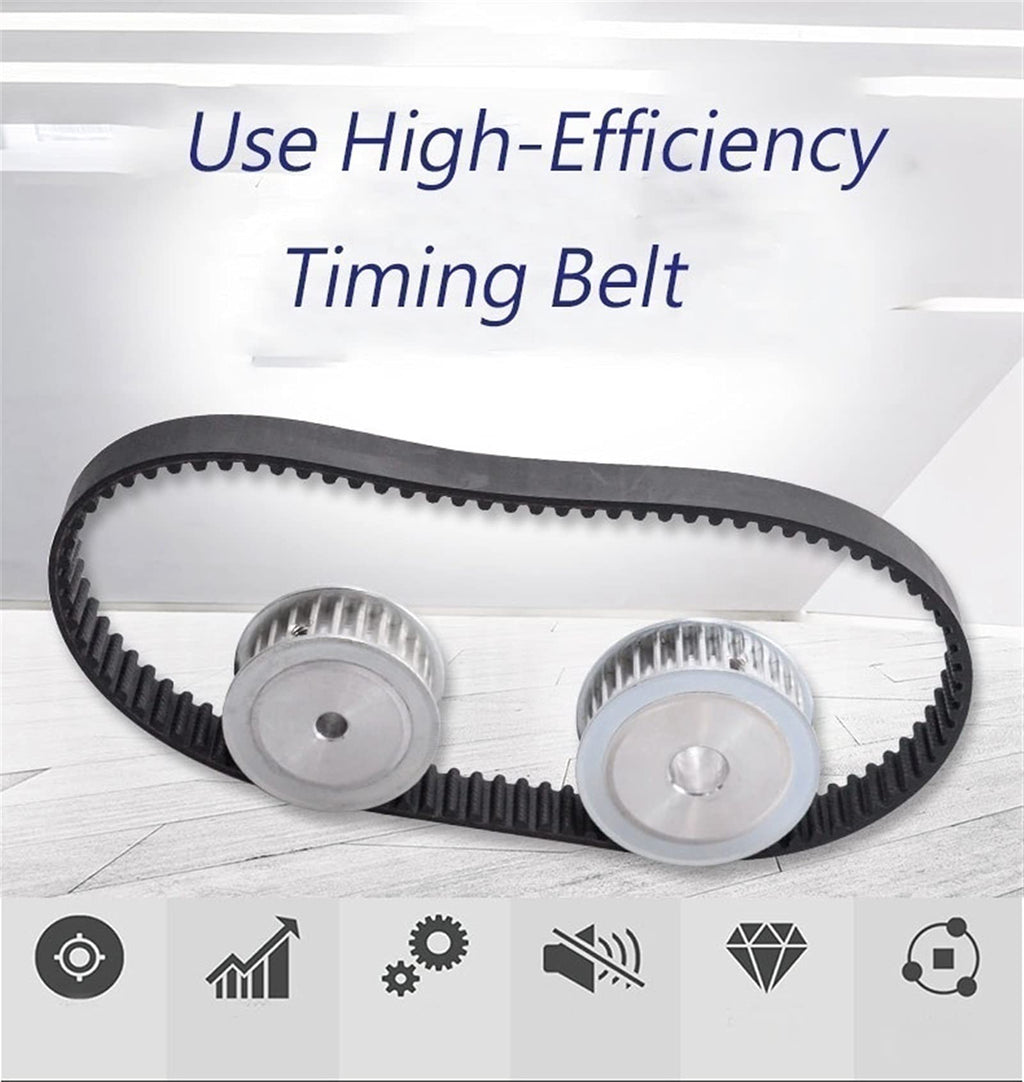 FENOQ Black Strap HTD Belt 500-5M-10, Closed Loop Timing Belts, 12/15/30mm Width, 500 Length, Synchronous Rubber Belts Part, 100 Teeth, Suitable for Timing Pully Conveyor Belts(Color:Width 17mm)