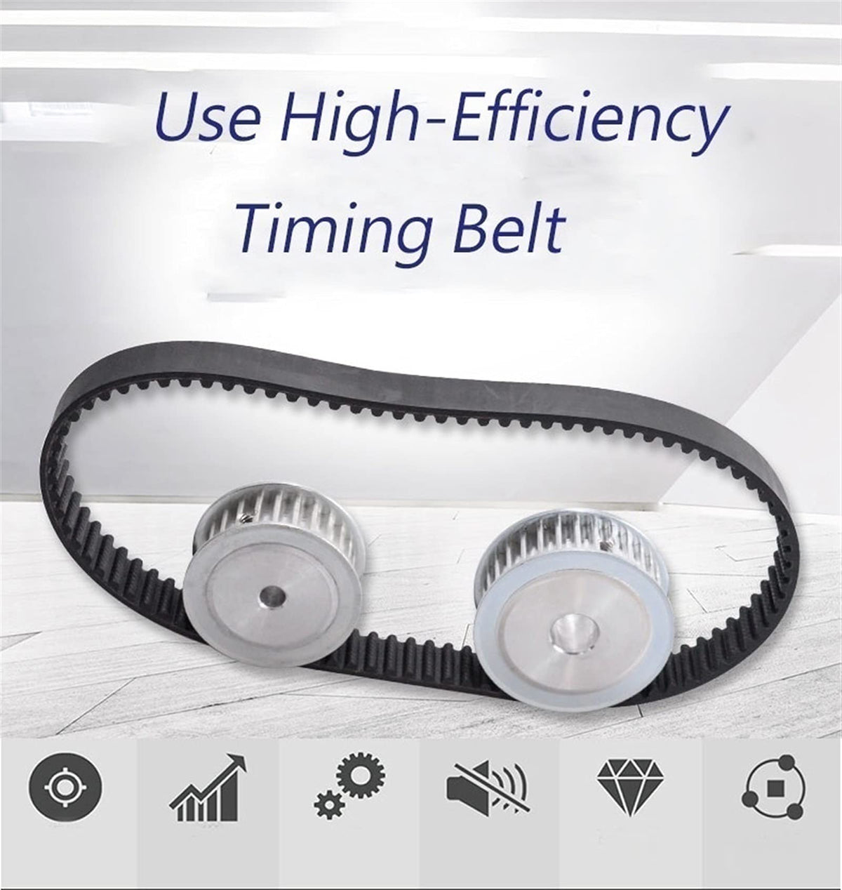 FENOQ Black Strap HTD Belt 500-5M-10, Closed Loop Timing Belts, 12/15/30mm Width, 500 Length, Synchronous Rubber Belts Part, 100 Teeth, Suitable for Timing Pully Conveyor Belts(Color:Width 17mm)