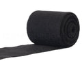 4" Black Burlap Ribbon - Wired Edges - 10 Yards