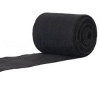 4" Black Burlap Ribbon - Wired Edges - 10 Yards