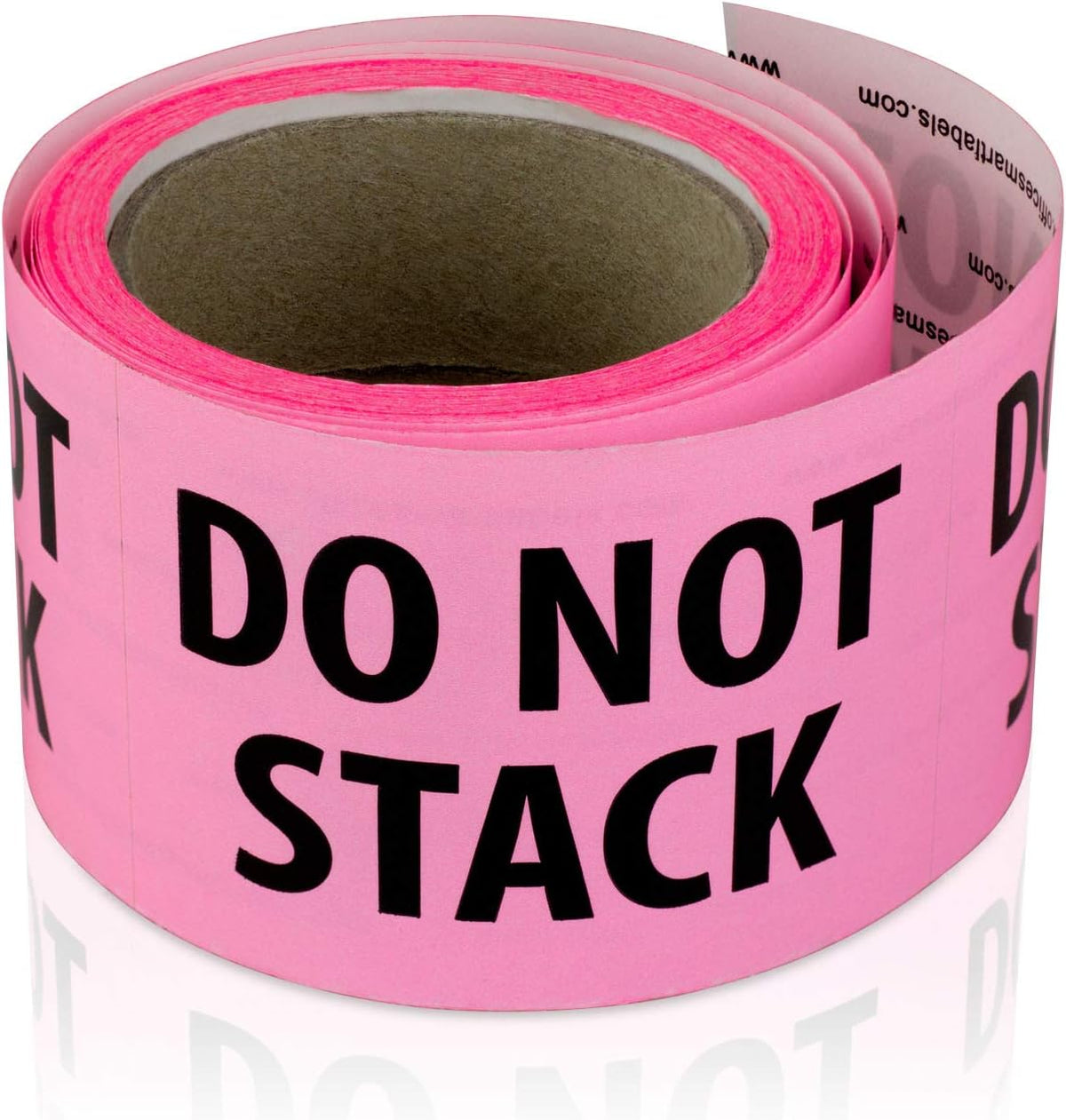 Do Not Stack Labels, Fluorescent Pink, 2 x 3 inch