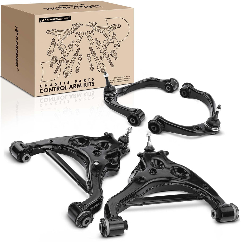 A-Premium Front Upper & Lower Control Arm Kit, with Ball Joint & Bushing