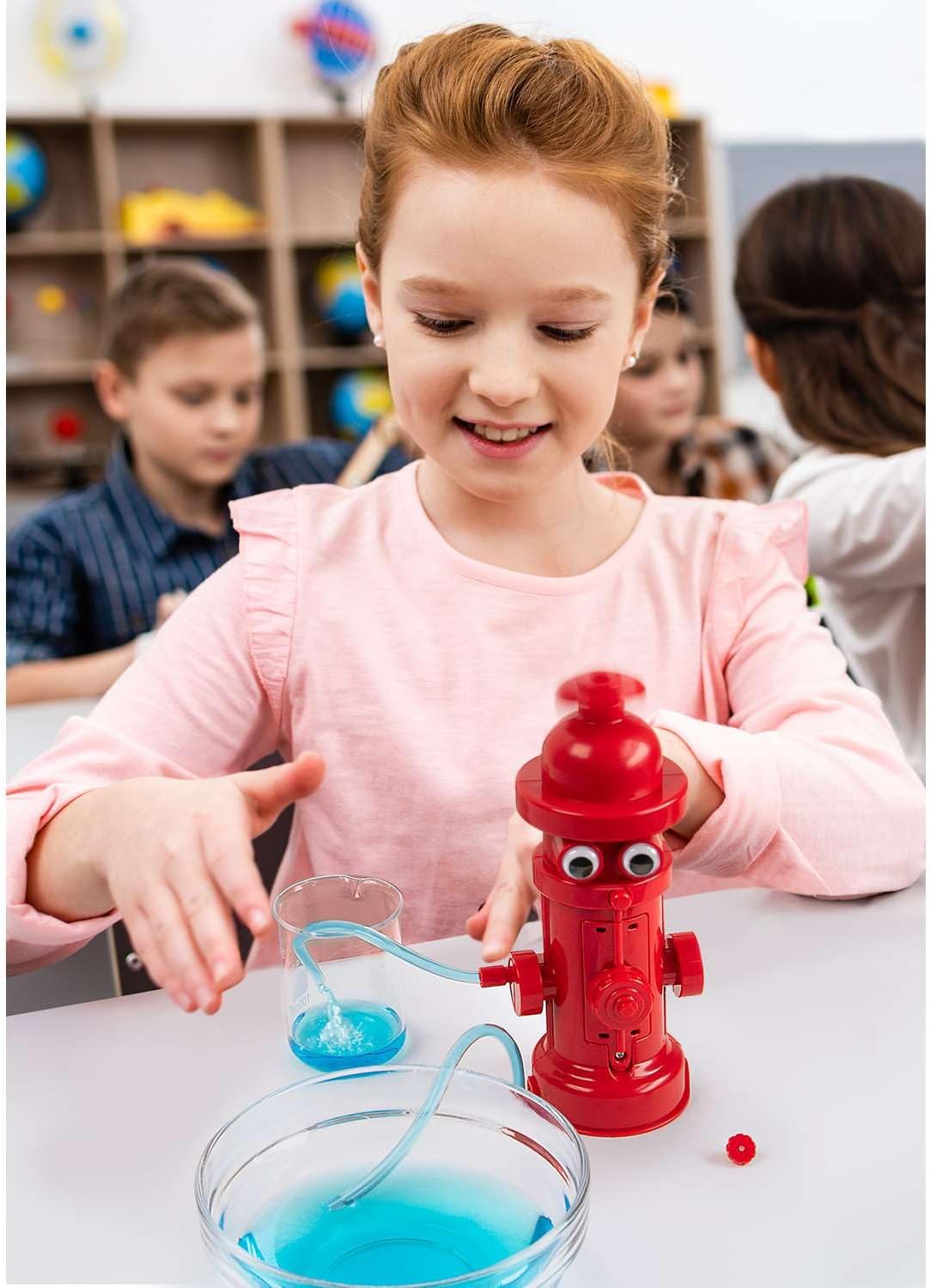 Hydrant Robot Water Pump Kit for Kids Ages 8-12 – DIY Building Set with Motorized Piston, Shoots Water Up to 2