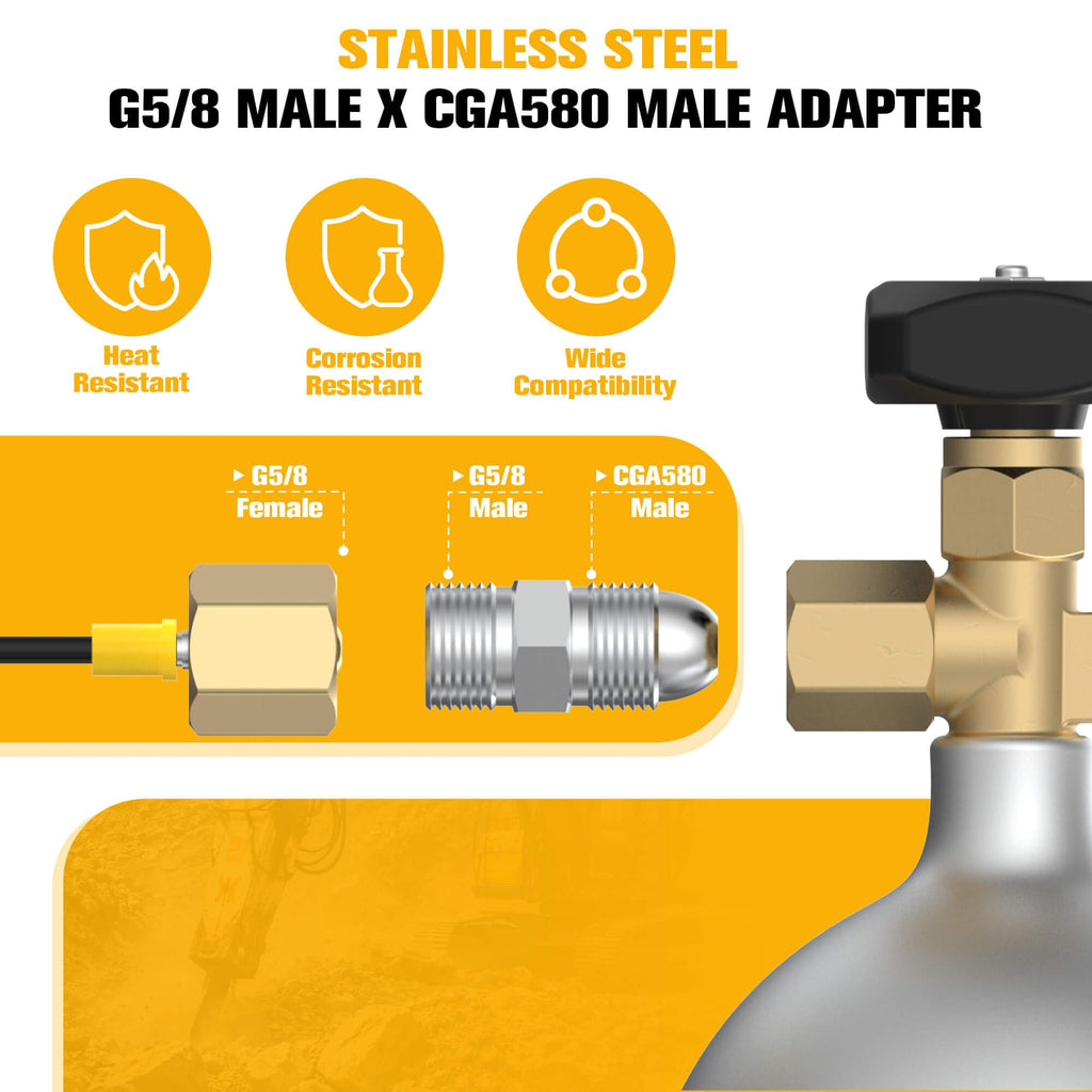 KAVLIRA Hydraulic Pressure Test Kit for Hydraulic Breaker Nitrogen Charging