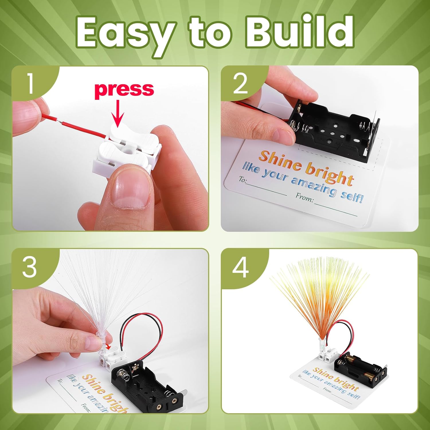 12 Bulk STEM Kits for Kids 8-12 Crafts, Science Projects Classroom Activities, Fiber Optic Light Experiments Craft