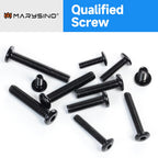 20Pcs M8 Screws M8 x 16mm Flat Head Socket Cap Screw Bolts, M8 Bolt Furniture Screw, Stainless Steel Bolts 304, Black Oxide M8x1.25 Bolt by Marysino