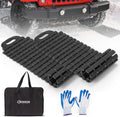 Tire Traction Mats Portable Recovery Tracks for Off Road 4X4 Snow, Ice, Sand,Emergency Devices with Bag Gloves for