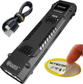 EDC29 6500 Lumen Rechargeable EDC Tactical Flashlight (Black) | USB-C Fast Charging, Slim Flat Shape, Spotlight