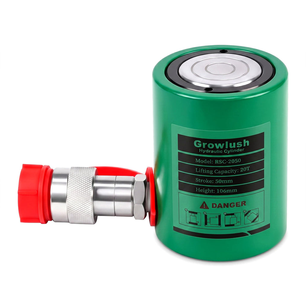 Growlush 20T Single-Acting Hydraulic Cylinder, 50mm(2") Stroke