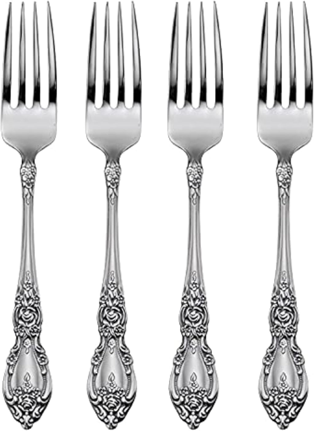 Wordsworth Dinner Forks Silverware Set for 4, Flatware