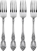 Wordsworth Dinner Forks Silverware Set for 4, Flatware