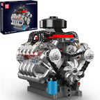 10171 V8 Engine Model Kit, Mini V8 Engine Kits that Runs, Build Your Own Car Model Engine with Motor, Collectible