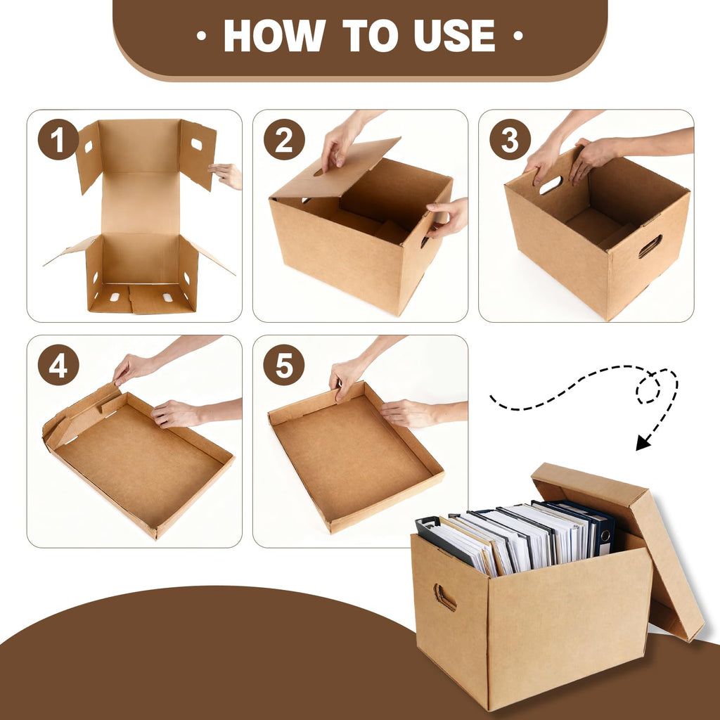 10 Pcs Acid Free Storage Boxes, Archival Storage Boxes, 15 x 12 x 10 Inch Thickened Buffered Acid Free Board Photo