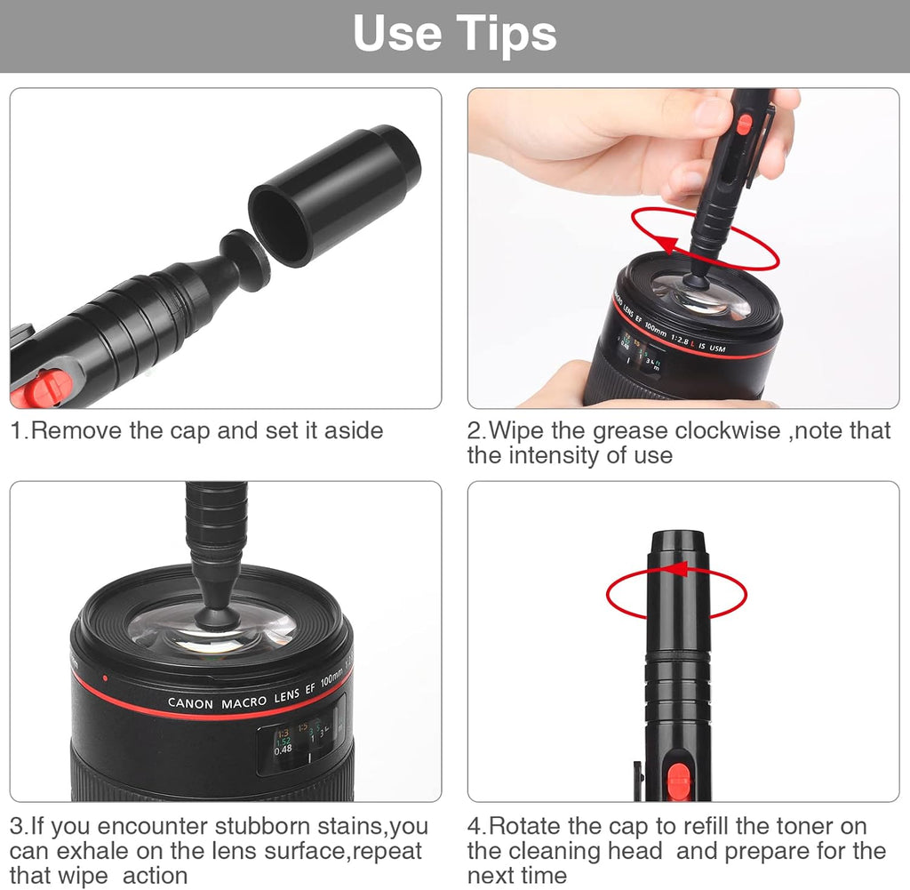 14-in-1 Camera Lens Cleaning Kit - Mirrorless & DSLR Sensor Cleaning Kit for Canon, Sony, Nikon Including Lens