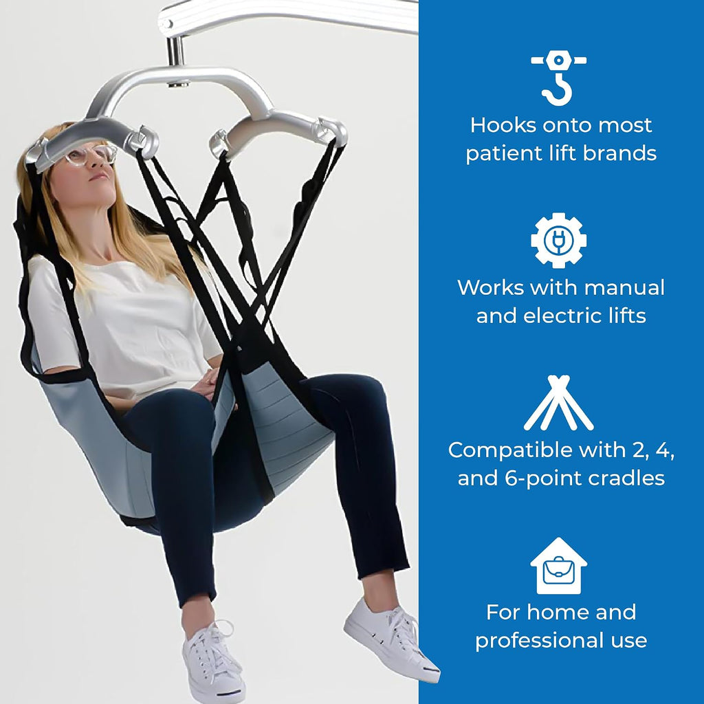 Padded U-Sling with Head Support for Hoyer Patient Lift Sling
