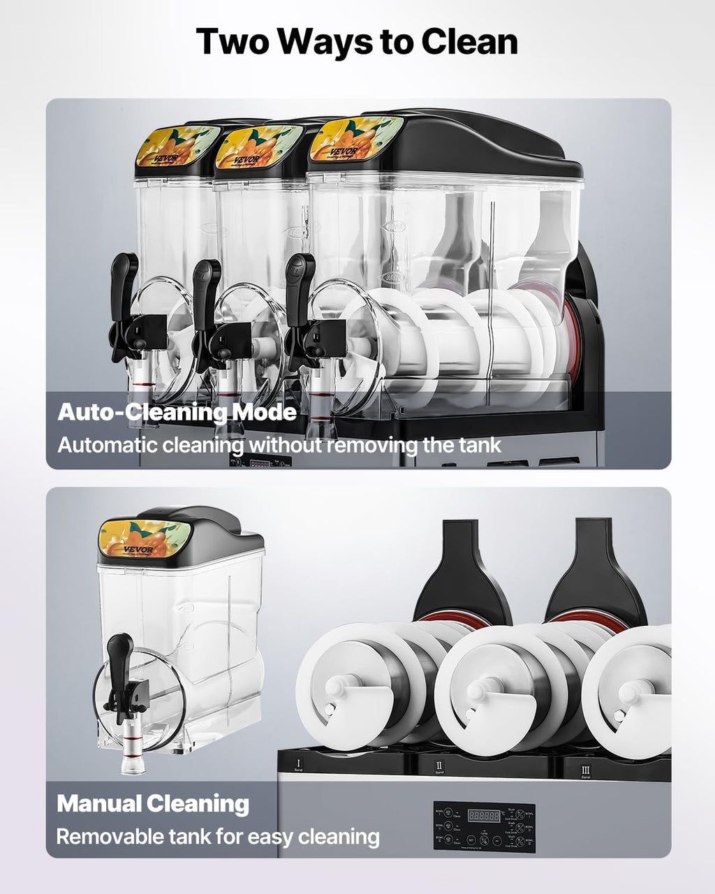 Commercial Slushie Machine 15Lx3 Triple Tank Margarita Drink 180Cups