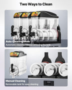 Commercial Slushie Machine 15Lx3 Triple Tank Margarita Drink 180Cups