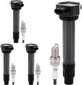 PZ Ignition Coil Pack UF557 & Spark Plugs 4503 for 2007-2017 Jeep Compass