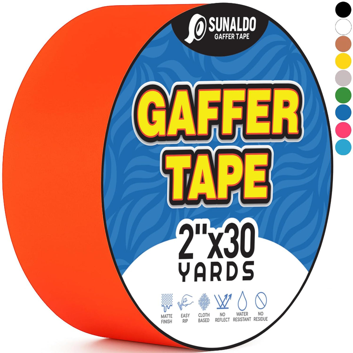Gaffers Tape (2" x30 Yards) Heavy Duty, Easy Rip, No Residue | Red