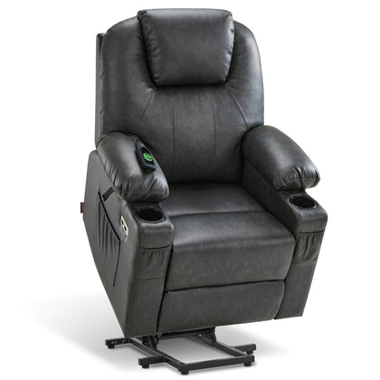 Small Power Lift Recliner Chair for Elderly, Heat and Massage 7141