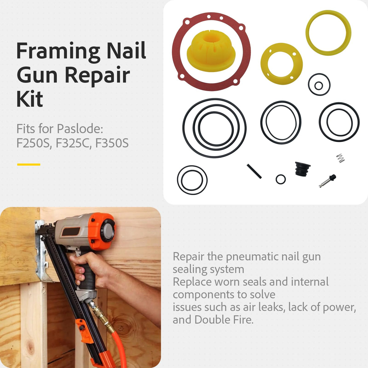 for Paslode F350S F250S F325C O-Ring Framing Nailer Master Restoration Kit