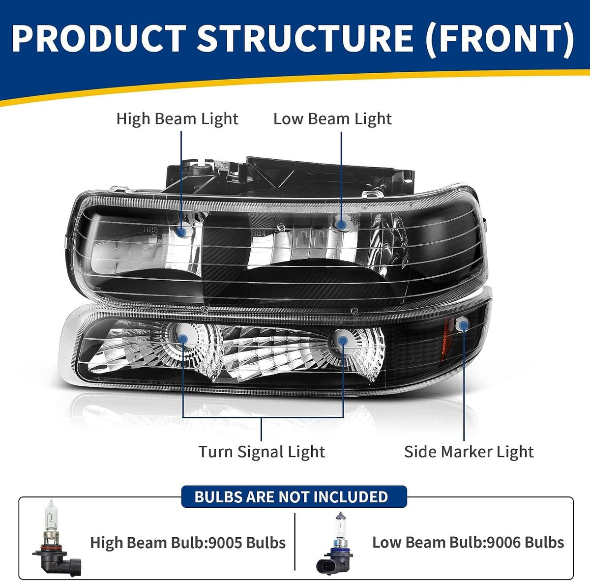 AUTOSAVER88 Headlight Assembly Compatible with 1999-2002 Chevy Silverado