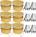 6 Set Disposable Chafing Dishes Set, Chafer Pans with Wire Racks – Gold Buffet Food Warmer for Wedding, Party