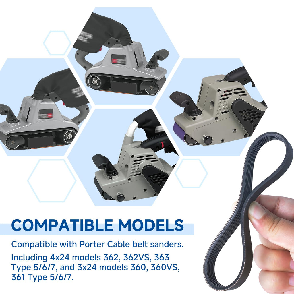 Aigemsi Sander Drive Belt Compatible with Porter Cable Belt Sanders
