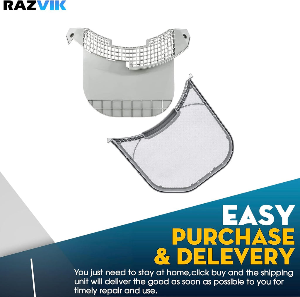 Dryer Lint Screen Cover & Filter Screen Replacement for LG DLEX3370W DLEX3700W/00 DLEX3001R