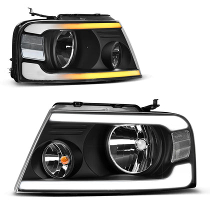 LED DRL Headlight Assembly Compatible with Ford F150 2004-2008