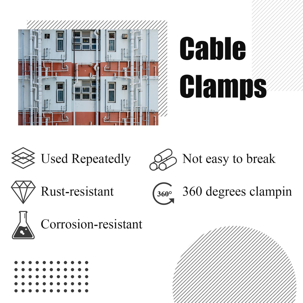Kemcatui 2 Inch Conduit Clamp, Stainless Steel, 50 Pcs