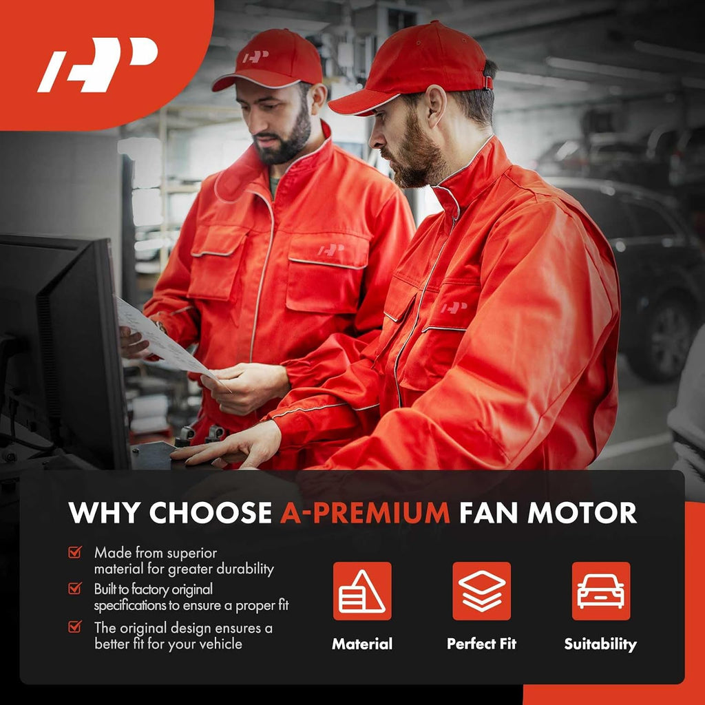 A-Premium Radiator Fan Motor Compatible with Nissan