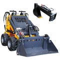 24HP Gas Powered Stand On Mini Skid Steer Compact Wheel Loader