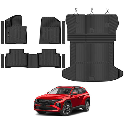 Floor Mats & Cargo Mat with Backrest Mat for Hyundai Tucson 2022-2026 Fuel