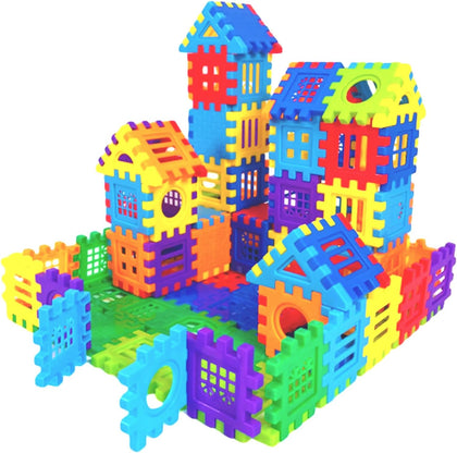 Building Blocks – 100-piece Kids Builders Blocks Set with Storage Bag – Interlocking Building Blocks for Toddlers and