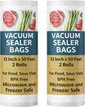 Vacuum Sealer Bags for Food, Vacuum Seal Bags, 50FT, 2 Pack, Large